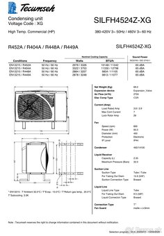 Kondenzačná jednotka Tecumseh SILFH 4524 ZXG - 6