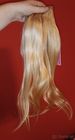 Tape in vlasy na páskach blond 40 cm - 6