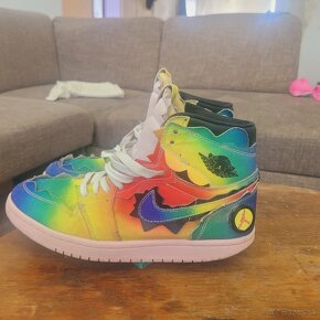 J Balvin Air Jordan 1 High OG Multi Color Sneaker - 6