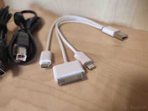 Sada 6x USB káblov (Micro, Mini, B, Apple 30 pin, Lightning) - 6