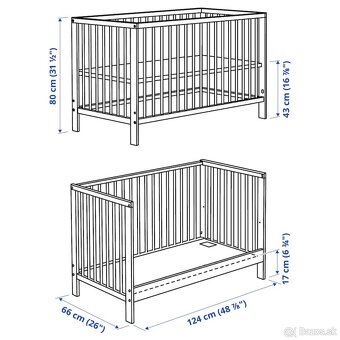 Ikea detska postielka Gulliver 60x120, s kvalitnym matracom - 6