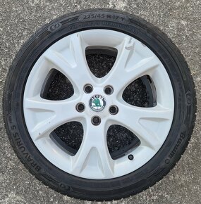 HLINÍKOVÉ DISKY ŠKODA 5x112 R17 S PNEU 225/45 R17 - 6