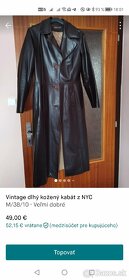 Vintage kožený štýlový kabát NYC - 6