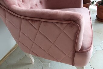 nove xxl chesterfield kreslo / usiak staroruzove -40% - 6