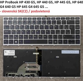 Klávesnice: HP 440 G3/G5 /Envy4 1000/ 14-v000 // 14-BA/ 14-E - 6