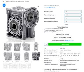 Predam nový 3 fazový 0,75kW elektromotor s prevodovkou - 6