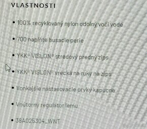 nová SPYDER páperová bunda (strih Unisex muži, ženy) - 6