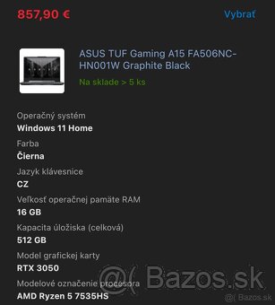 ASUS TUF Gaming A15 FA506NC-HN001W Graphite Black - 6