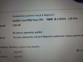 rozpredám plne funkčný notebook Acer extensa 5635 - 6