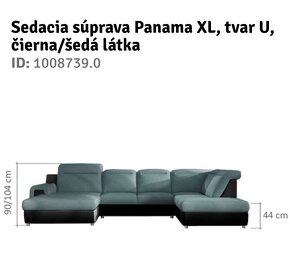 Sedačka Panama v tvare U - 6