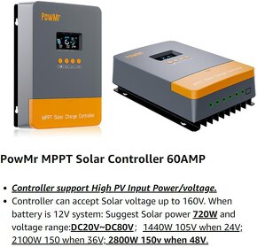 Mppt regulátor 60A 2800W - 6