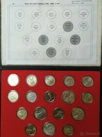 Slovenské pamätné mince Ag 1993-2008 BU, - 6