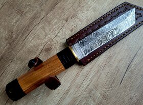 samurajský Damaškový nôž TANTO 27,5 cm handmade _2 - 6