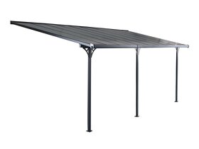 Hliníková pergola 5,5x3m a 6x3m - šedá a priehľadná - 6