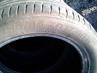 4 ks letných pneu 215/55R17 - 6