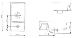 Umývadlo do WC CERSANIT - 40 CREA BOX K114-004 - 6