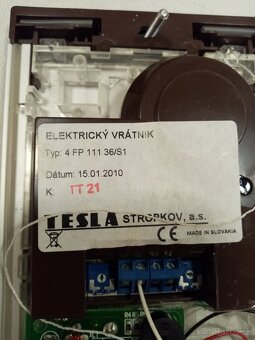 Elektrický vrátnik 4FP 111 36/S1, Tesla Stropkov - 6