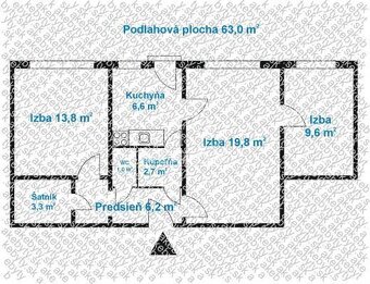 TUreality ponúka 3i byt v Karlovej Vsi, Jurigovo nám., 63m2. - 6