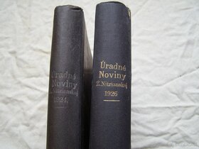 Uradné noviny župy Nitrianskej...2 kusy,rok 1924 a 1926. - 6