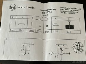 Krásna dizajnová stropná lampa Invicta Imterior - 6