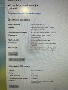 Počítač i3-4130, 8GB ram, SSD 240GB, Windows 10 Home - 6