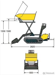 POŽIČAJ SI samonakladací minidumper s vysokým výsypom ZA/PB/ - 6