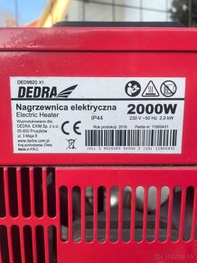 Elektrický ohrievač DEDRA 2kW - 6