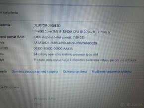 Notebook 15,6" DELL.Intel i5-3340M 2x2,70GHz.8gb ram.240gSSD - 6