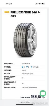 Letné pneumatiky Pirelli 245/40 r19 - 6