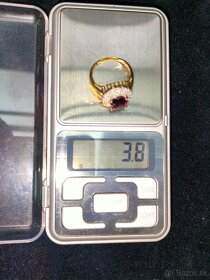 Zlaty damsky prsten Diamanty a ine Punc 0,375 - 6