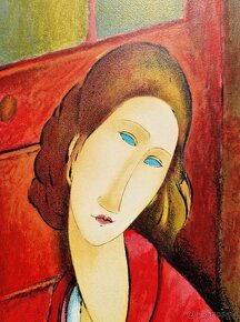 AMEDEO MODIGLIANI - Zľava Portrét Jeanne Hebuterne (MOURLOT - 6