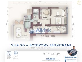 VILA so 4 bytovými jednitkami v kúpeľnom meste Trenčianske T - 6