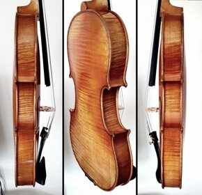 husle 4/4 model Stradivari ( gold-orange oil) - 6