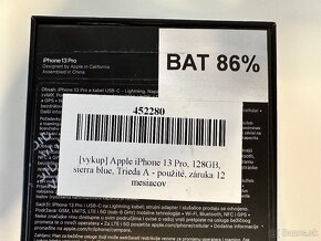 iPhone 13 Pro 128GB Sierra Blue-Trieda A, Záruka Nov 2025 - 6