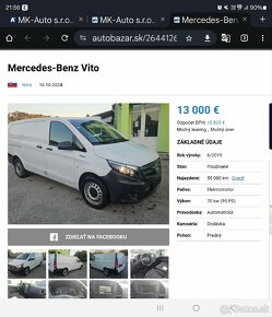 MERCEDES VITO - ELEKTRO POHON - PREDAJ AJ NA SPLÁTKY - 6