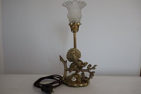 Starožitná stolová lampa mosadzná. - 6