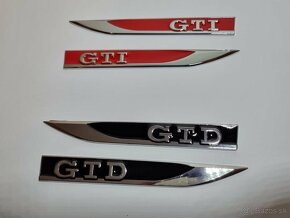 Napis znak logo GTD GTI napis na blatníky - 6