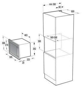 Gorenje BM 300 X vstavaná mikrovlná rúra - 6