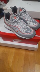 Nike AirMax 98 Particle Grey/ Track Red-Iron Grey - 6
