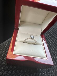 Diamantový, briliantový prsteň 18k, diamant  0,37ct - 6