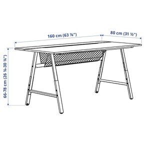 Predám pc herný stôl Ikea UTESPELARE 160x80cm - 6