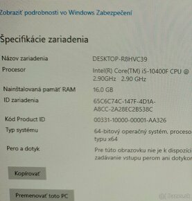 Herné pc 10th.intel core i5 10400F/16GB/SSD/GTX1070 8GB - 6