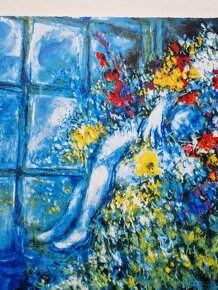 MARC CHAGALL – Bouquet Ardent (bez rámu) Litografická tlač - 6