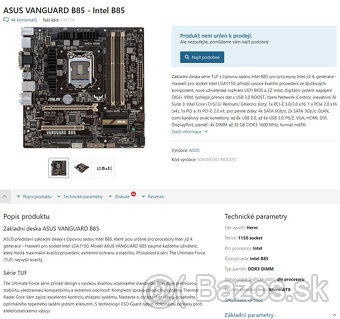 ASUS VANGUARD B85 - Intel B85, socket 1150, origo balení - 6