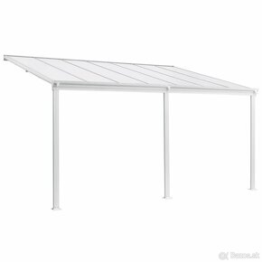 Hliníková pergola Borneo 4 x 3 a 6 x 3 -šedá a transparentná - 6