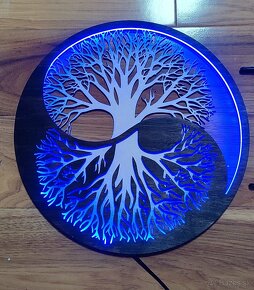 Dekoratívna Lampa Yggdrasil - Strom života motíve jinjang - 6