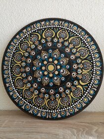 Mandala zlatá, obraz na dreve - 6