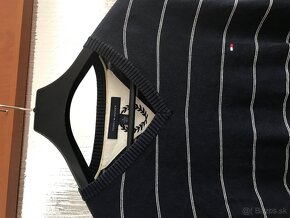 TOMMY HILFIGER originál/pánsky svetrik pásikavý XL - 6