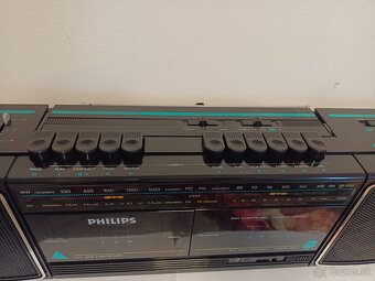 Philips radiomagnetofon retro 2 kazeťák - 6