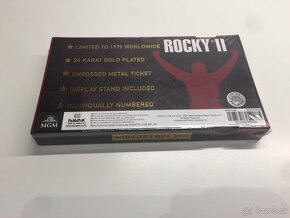 Rocky II 24k gold plated Superfight tiket-limitka 1979 kusov - 6